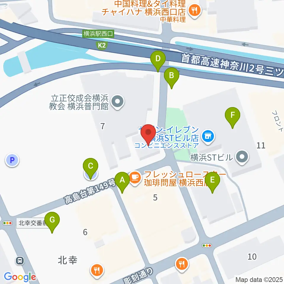 横浜ジャムラボ周辺の駐車場・コインパーキング一覧地図