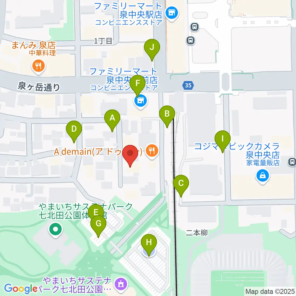 アライミュージックアカデミートゥッティ周辺の駐車場・コインパーキング一覧地図