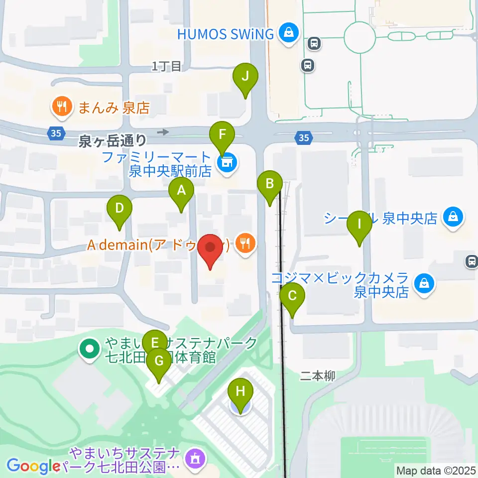アライミュージックアカデミートゥッティ周辺の駐車場・コインパーキング一覧地図