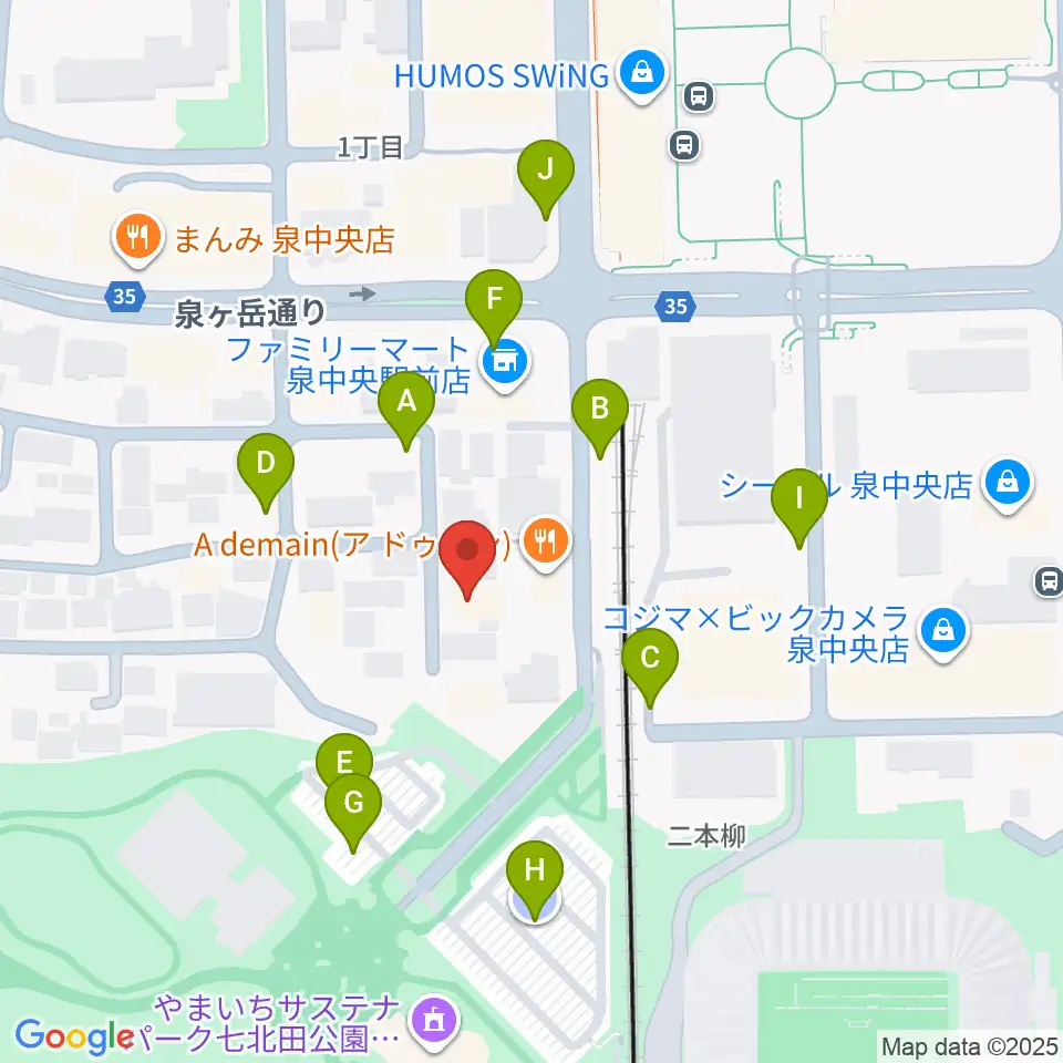 アライミュージックアカデミートゥッティ周辺の駐車場・コインパーキング一覧地図
