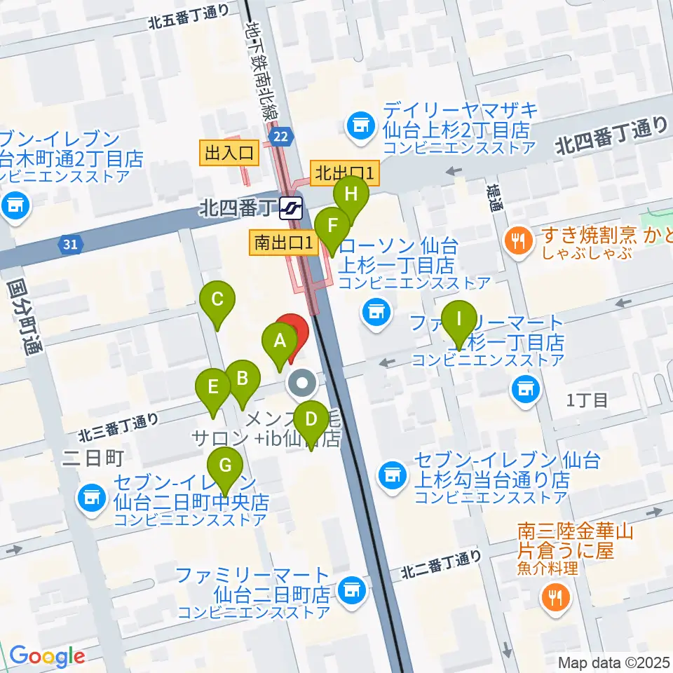 仙台ミュージックプラザ音楽教室周辺の駐車場・コインパーキング一覧地図
