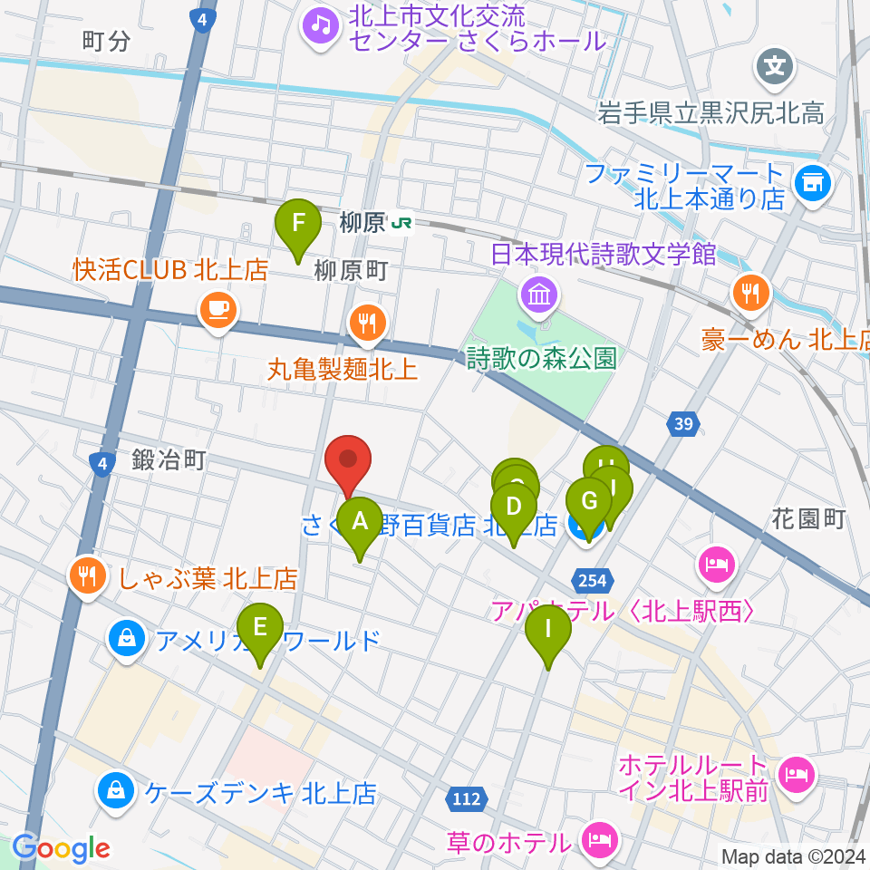 玉山音楽教室周辺の駐車場・コインパーキング一覧地図