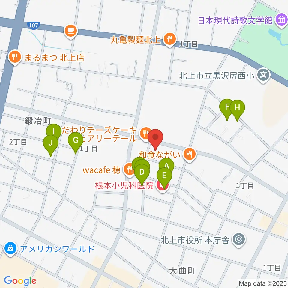 玉山音楽教室周辺の駐車場・コインパーキング一覧地図