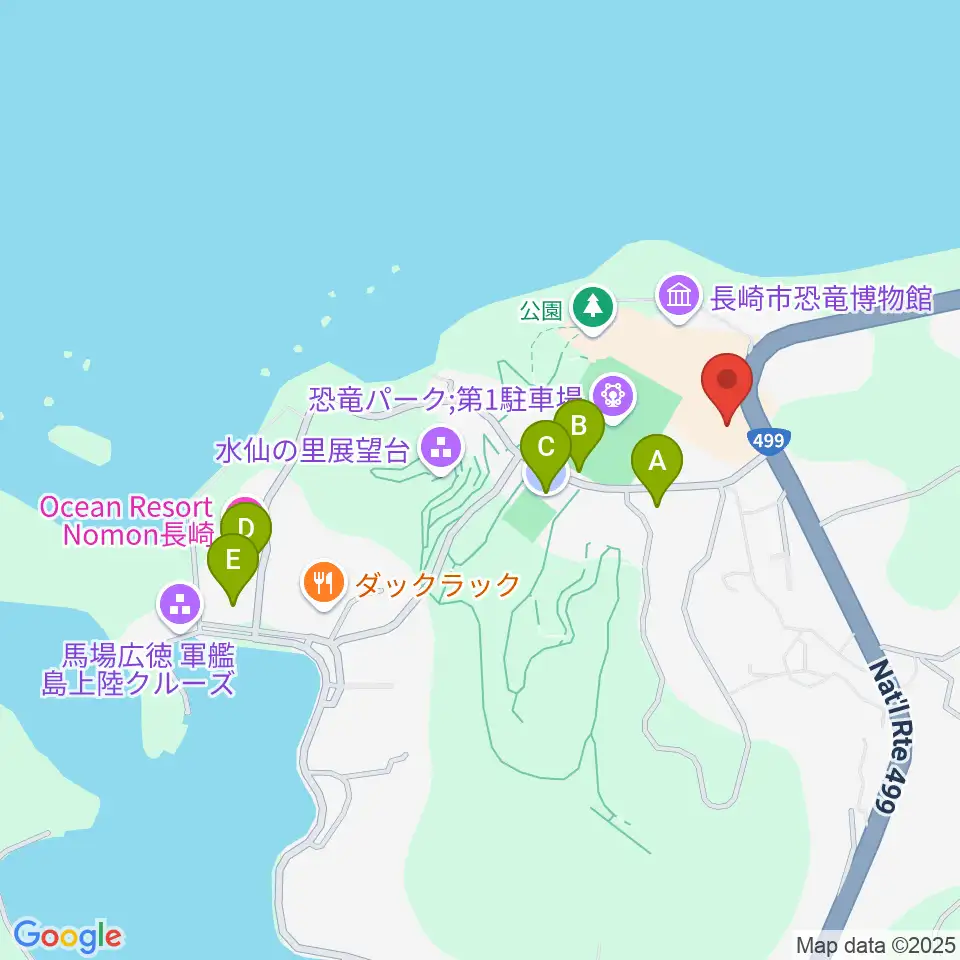 長崎市野母崎文化センター周辺の駐車場・コインパーキング一覧地図