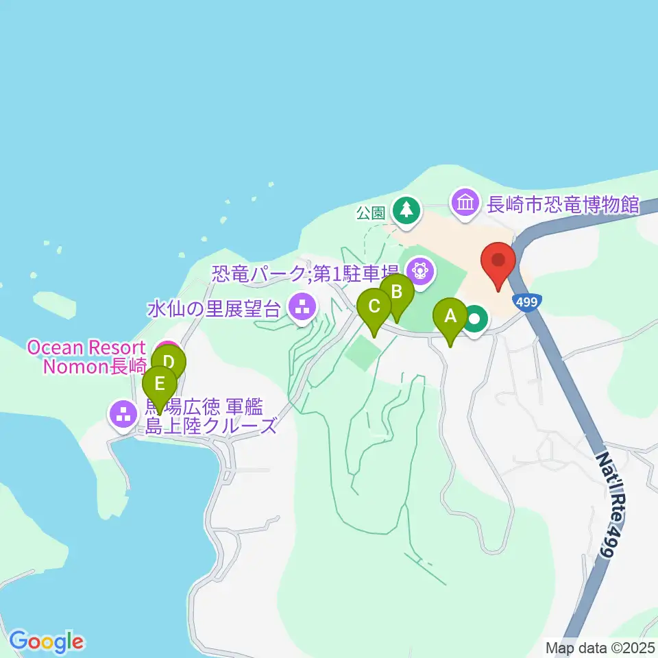 長崎市野母崎文化センター周辺の駐車場・コインパーキング一覧地図
