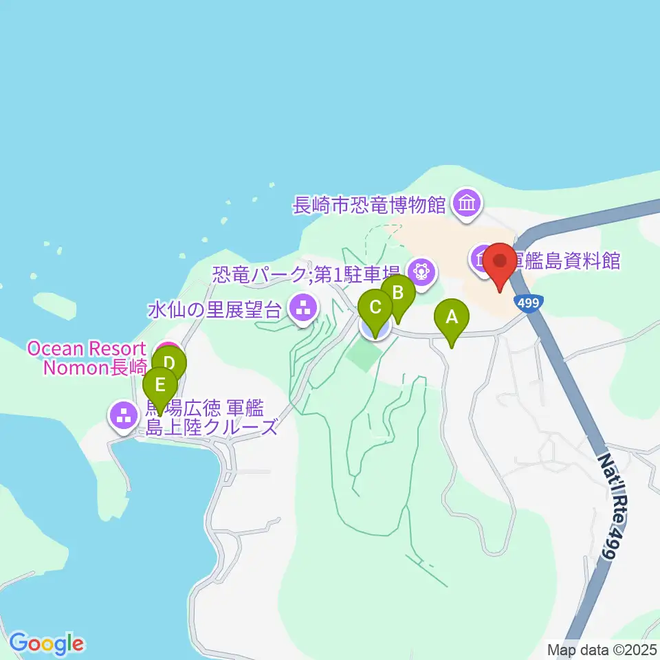 長崎市野母崎文化センター 周辺の駐車場・コインパーキング一覧マップ