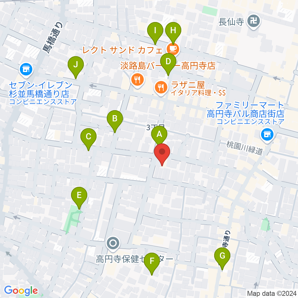 永江楽器周辺の駐車場・コインパーキング一覧地図