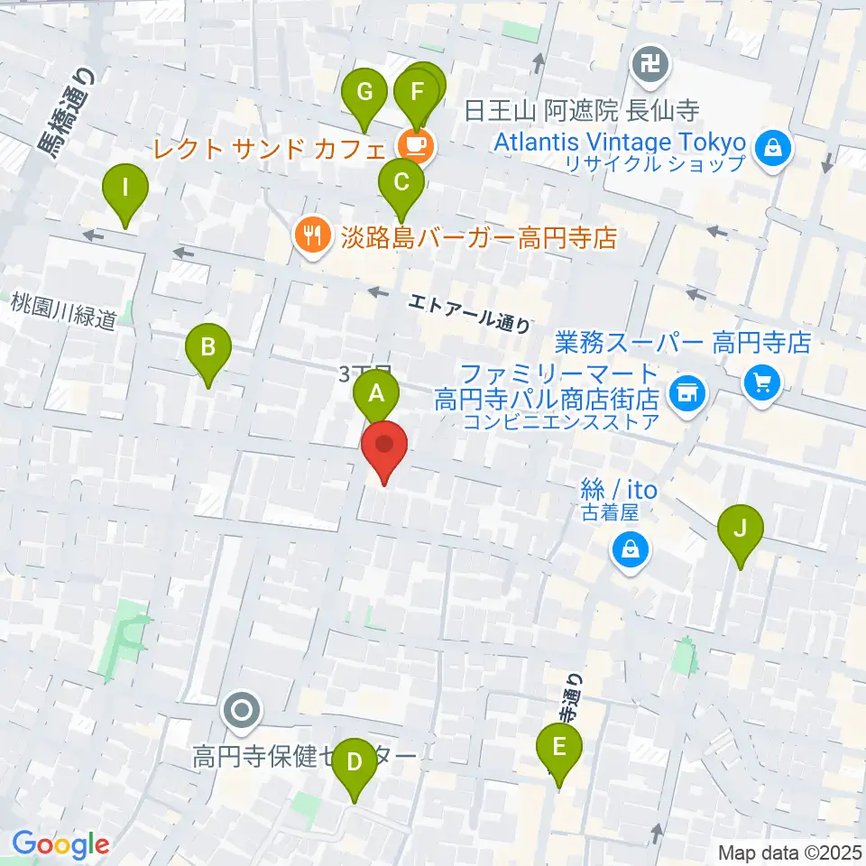 永江楽器周辺の駐車場・コインパーキング一覧地図