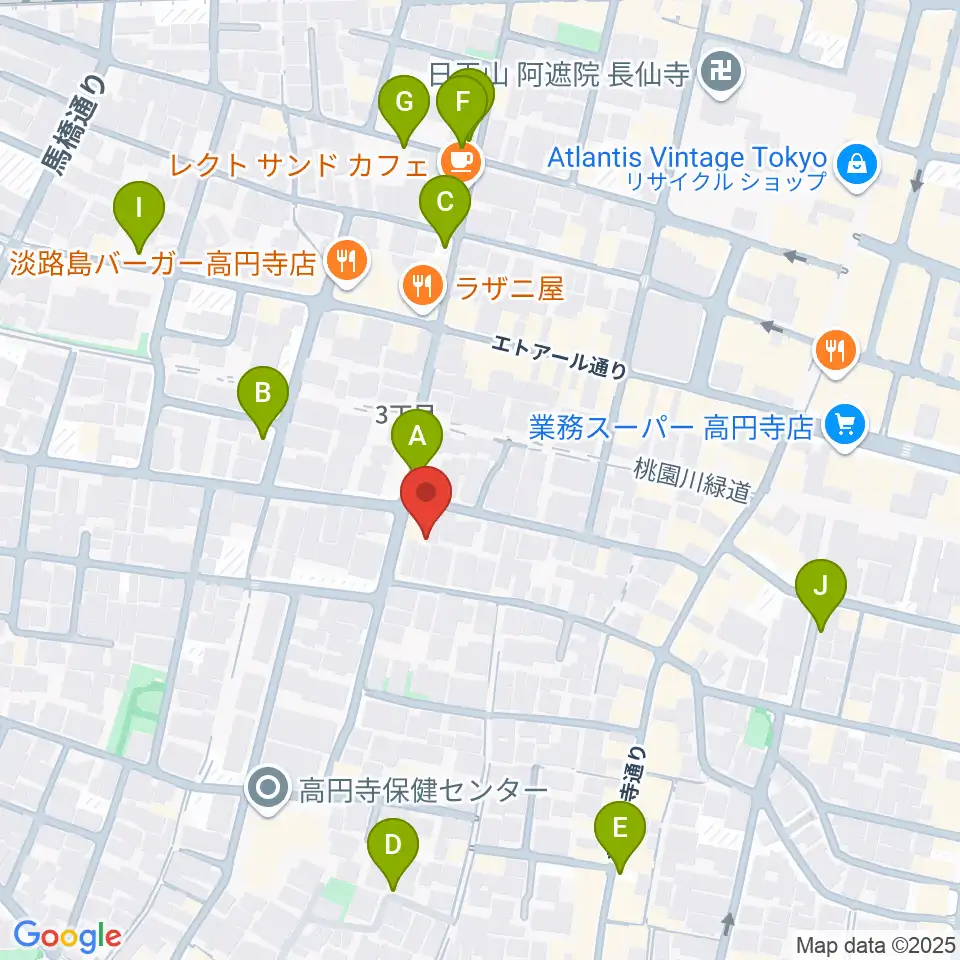 永江楽器周辺の駐車場・コインパーキング一覧地図