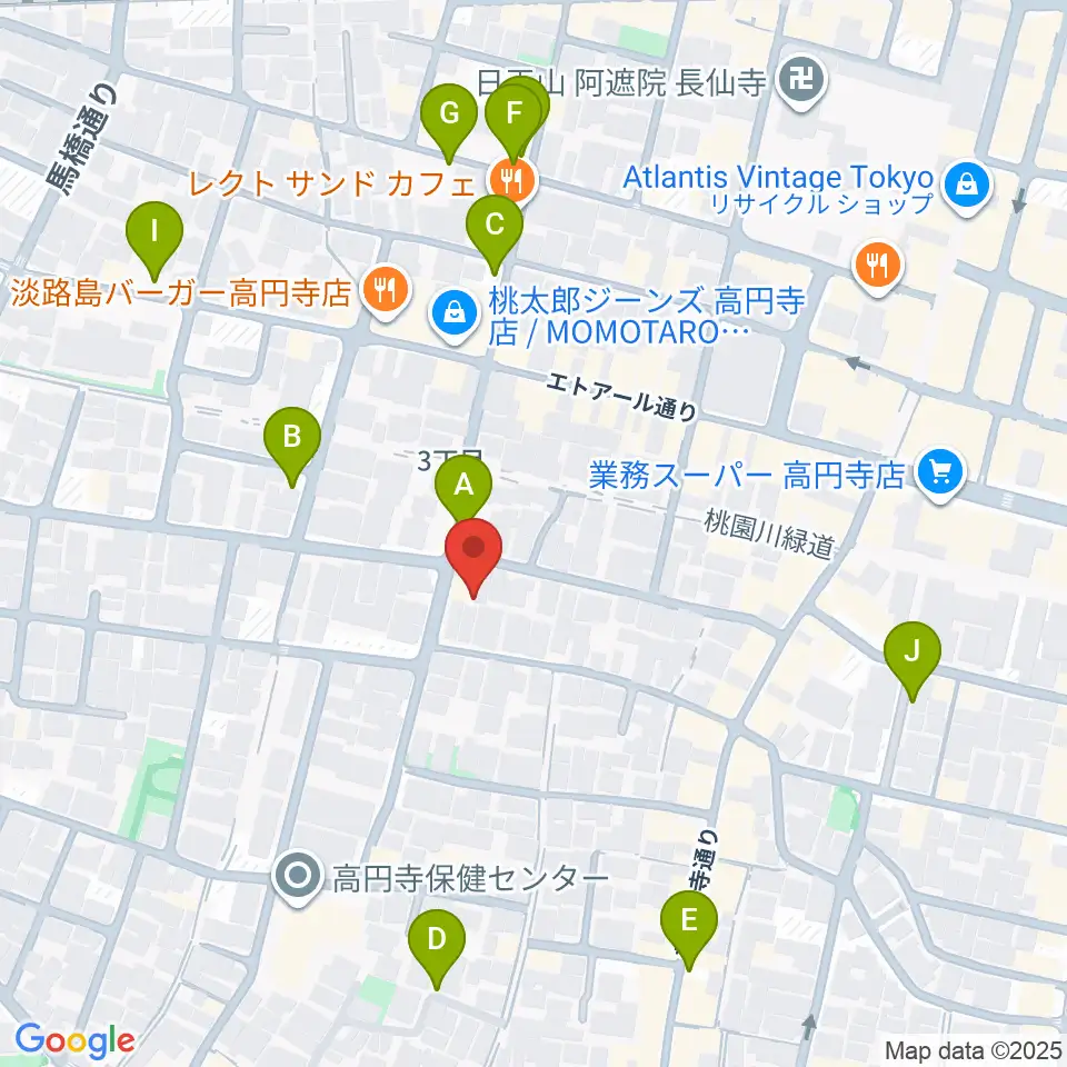 永江楽器周辺の駐車場・コインパーキング一覧地図