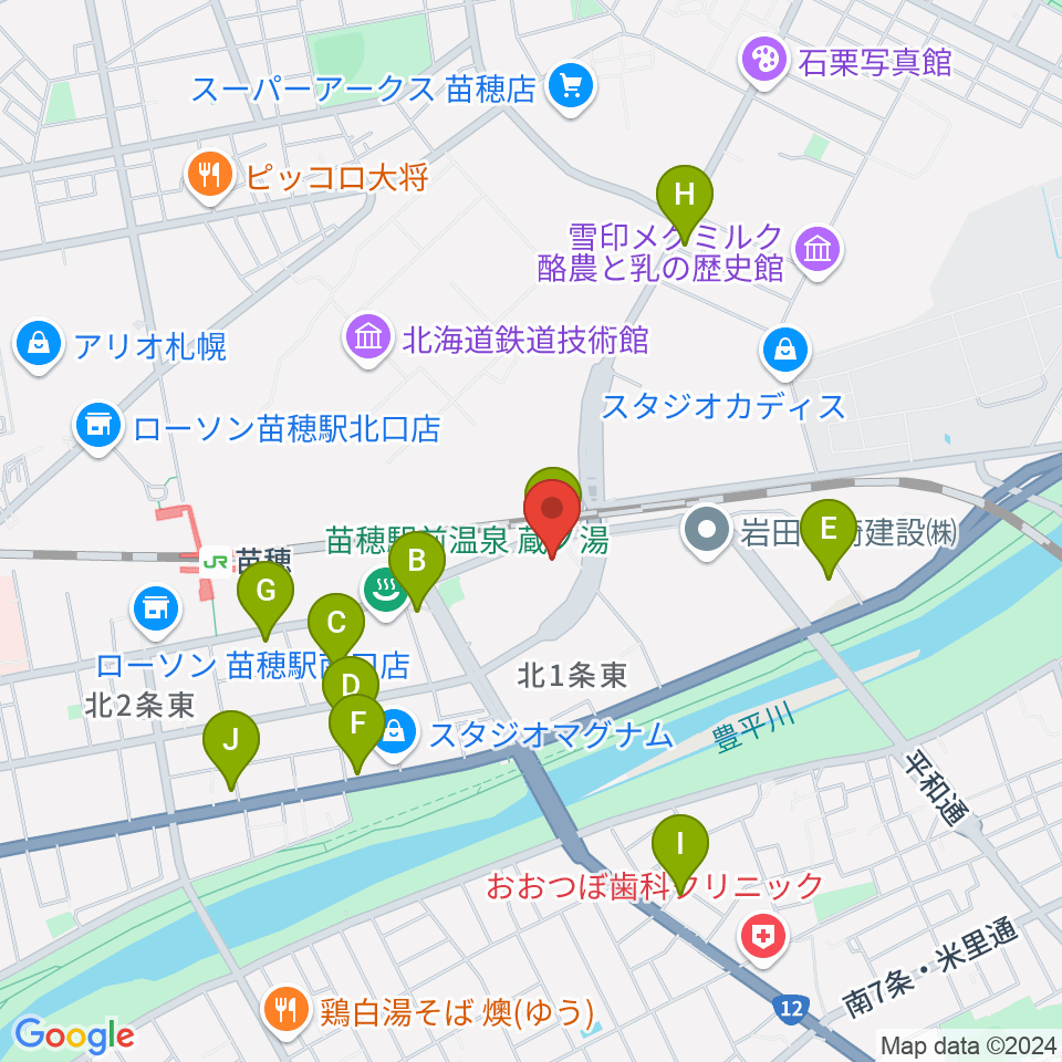 スタジオクリーム周辺の駐車場・コインパーキング一覧地図