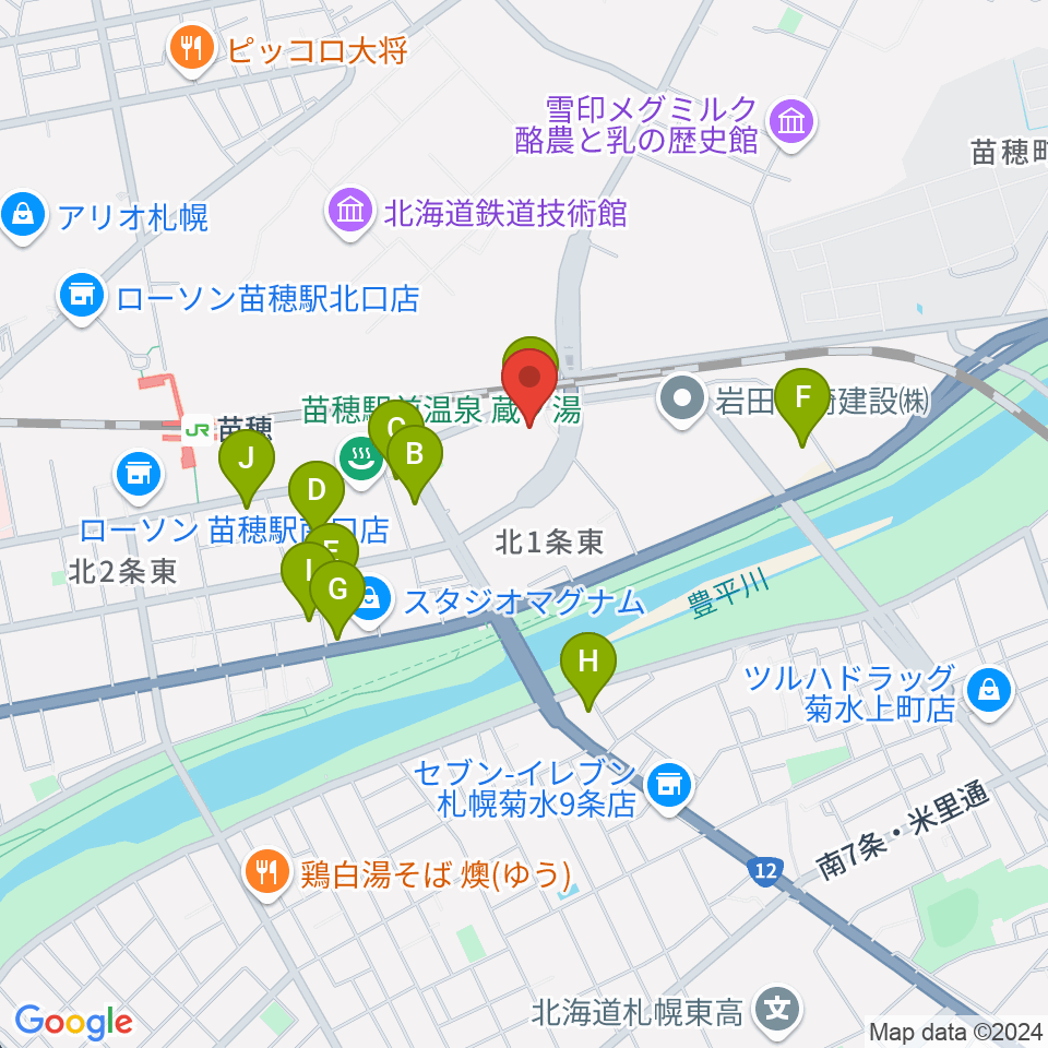 スタジオクリーム周辺の駐車場・コインパーキング一覧地図