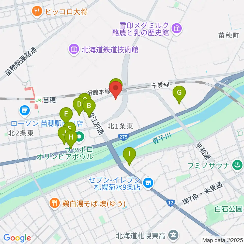 スタジオクリーム周辺の駐車場・コインパーキング一覧地図