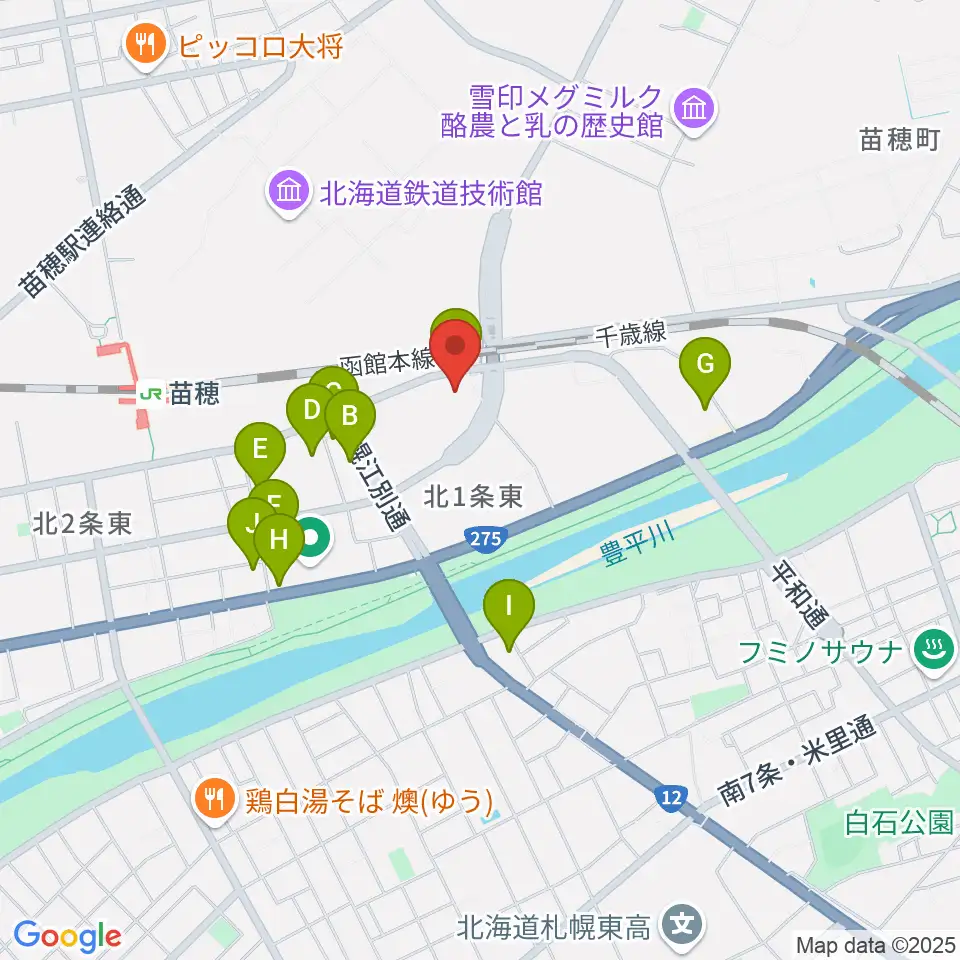 スタジオクリーム周辺の駐車場・コインパーキング一覧地図
