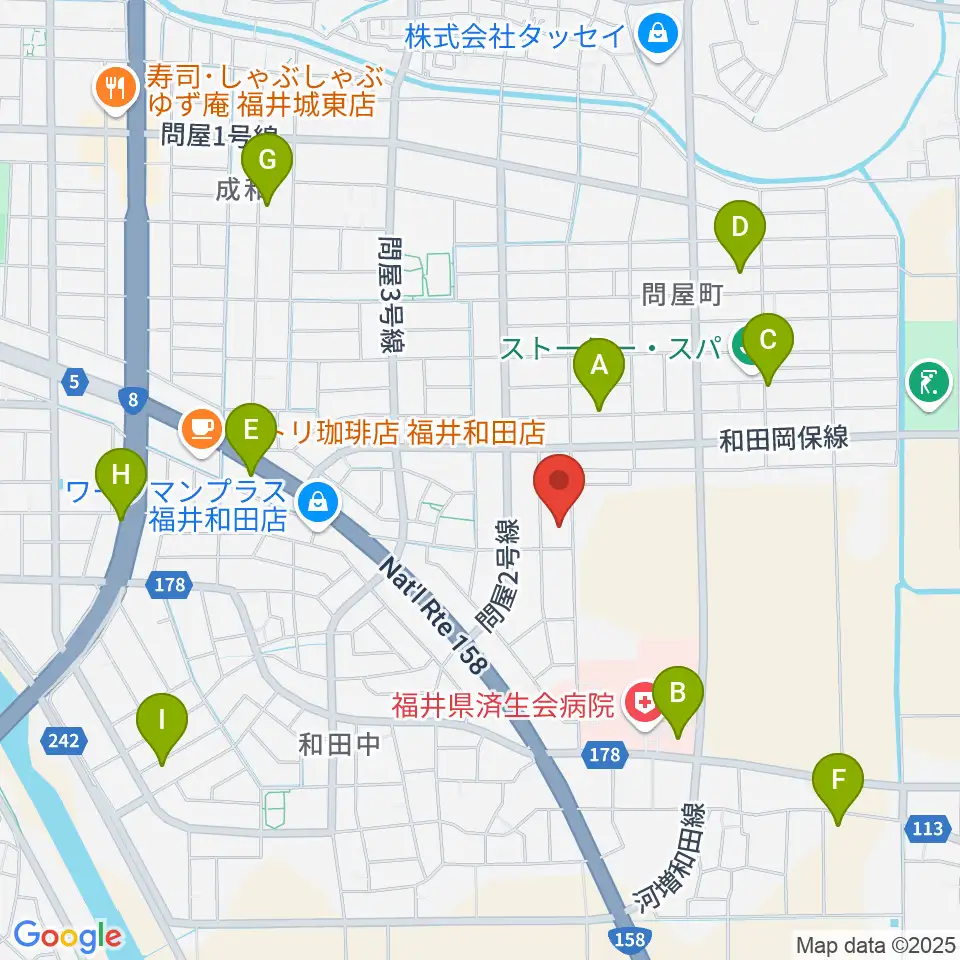 ふくい子どものための音楽教室周辺の駐車場・コインパーキング一覧地図