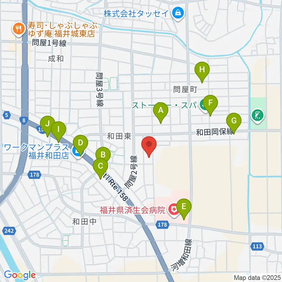 ふくい子どものための音楽教室周辺の駐車場・コインパーキング一覧地図