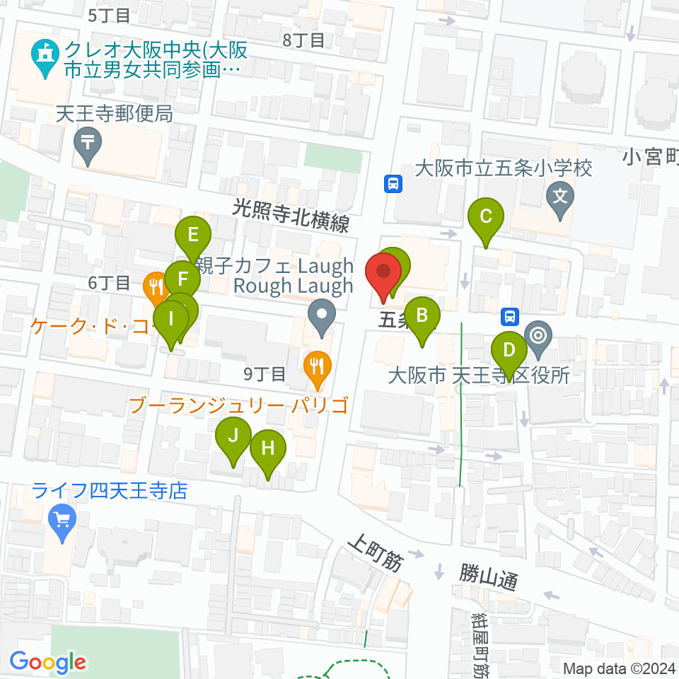 薮内音楽教室周辺の駐車場・コインパーキング一覧地図