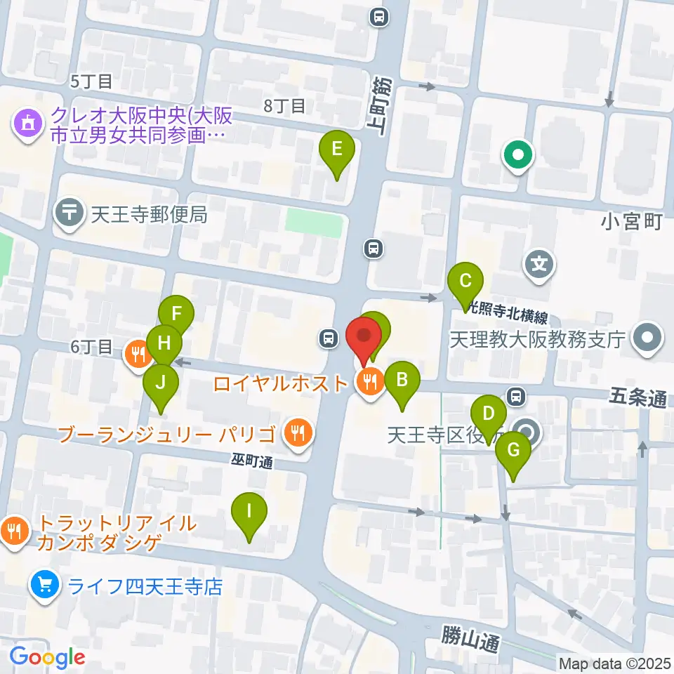 薮内音楽教室周辺の駐車場・コインパーキング一覧地図