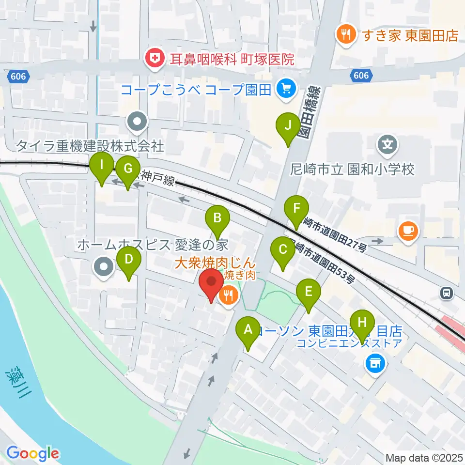 音楽教室アワーズ周辺の駐車場・コインパーキング一覧地図