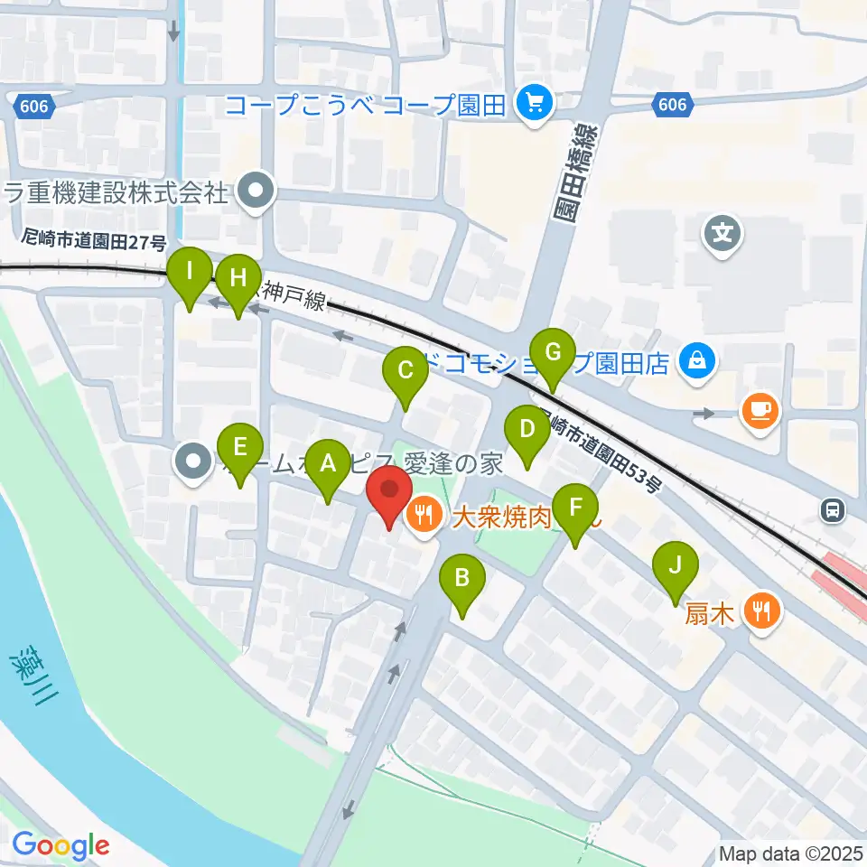 音楽教室アワーズ周辺の駐車場・コインパーキング一覧地図