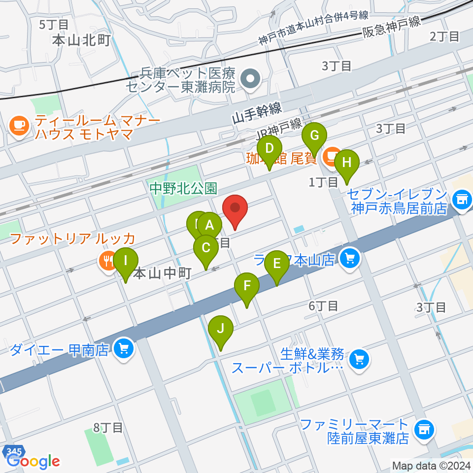 はな音楽教室周辺の駐車場・コインパーキング一覧地図