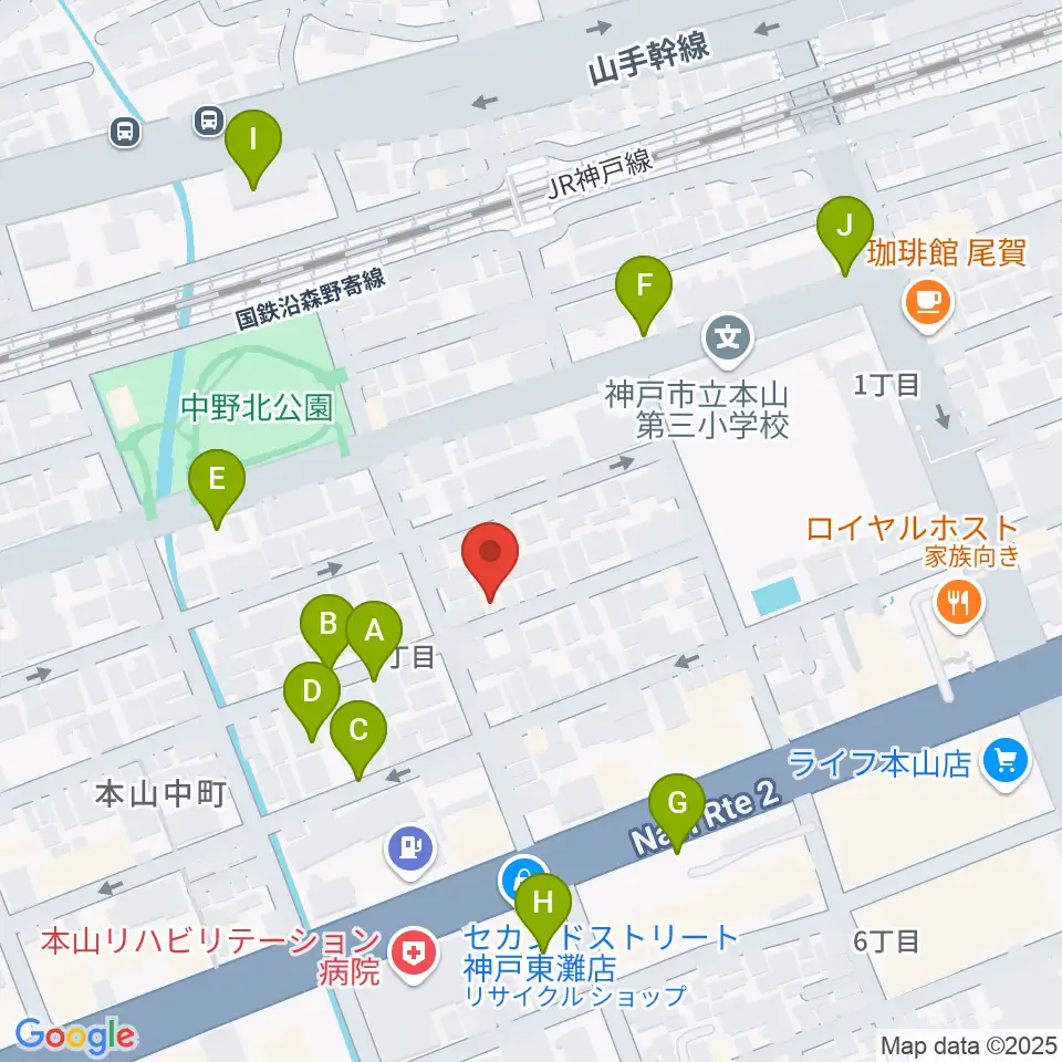 はな音楽教室周辺の駐車場・コインパーキング一覧地図