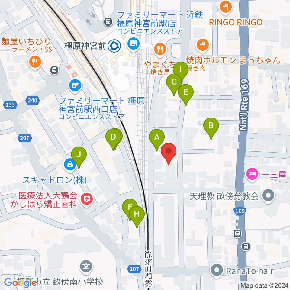 橋本楽器ローレンス音楽教室周辺の駐車場・コインパーキング一覧地図