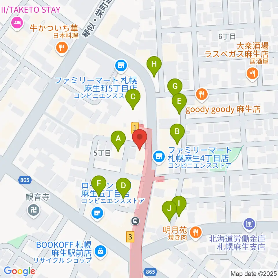 デコ・ミュージック周辺の駐車場・コインパーキング一覧地図