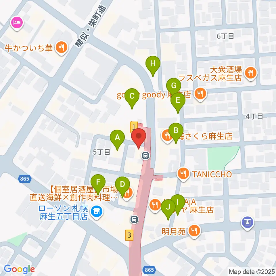 デコ・ミュージック周辺の駐車場・コインパーキング一覧地図
