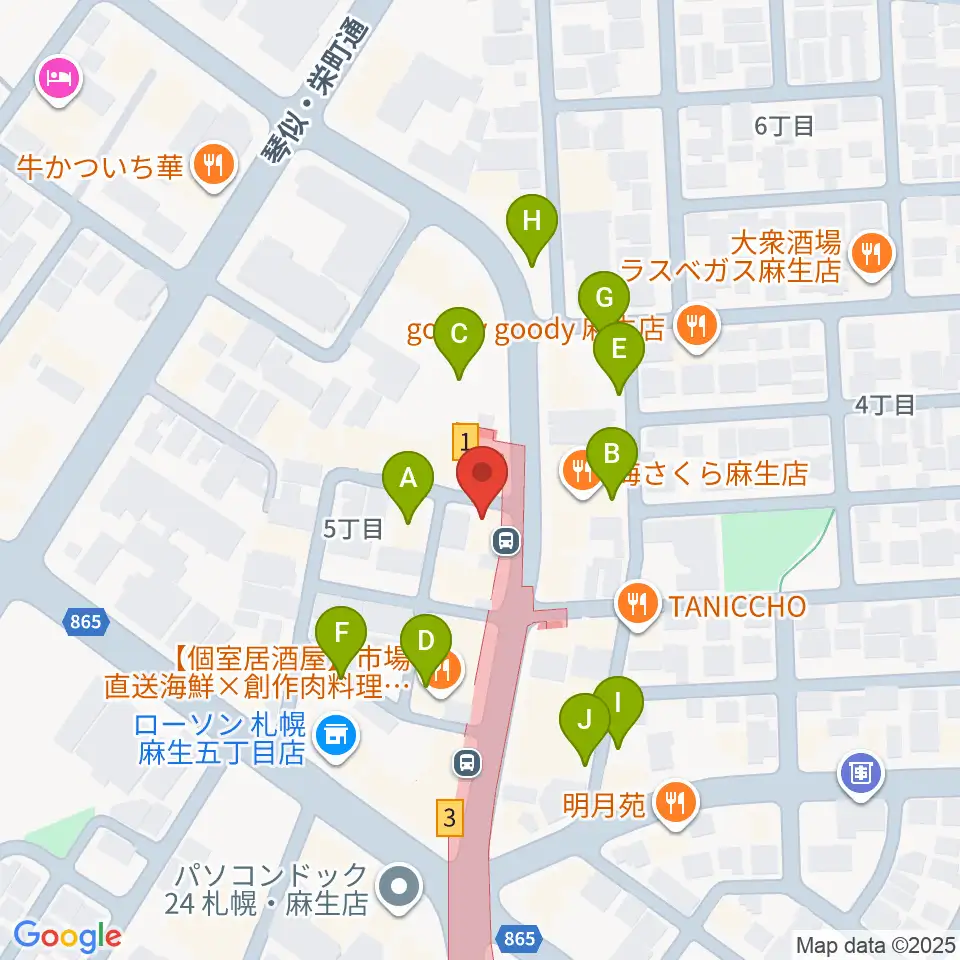 デコ・ミュージック周辺の駐車場・コインパーキング一覧地図