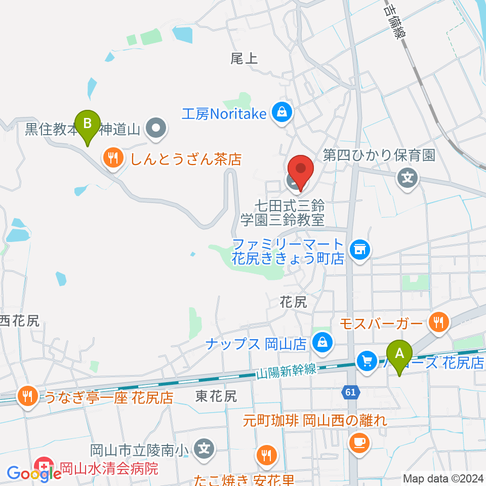 三鈴学園・三鈴教室周辺の駐車場・コインパーキング一覧地図