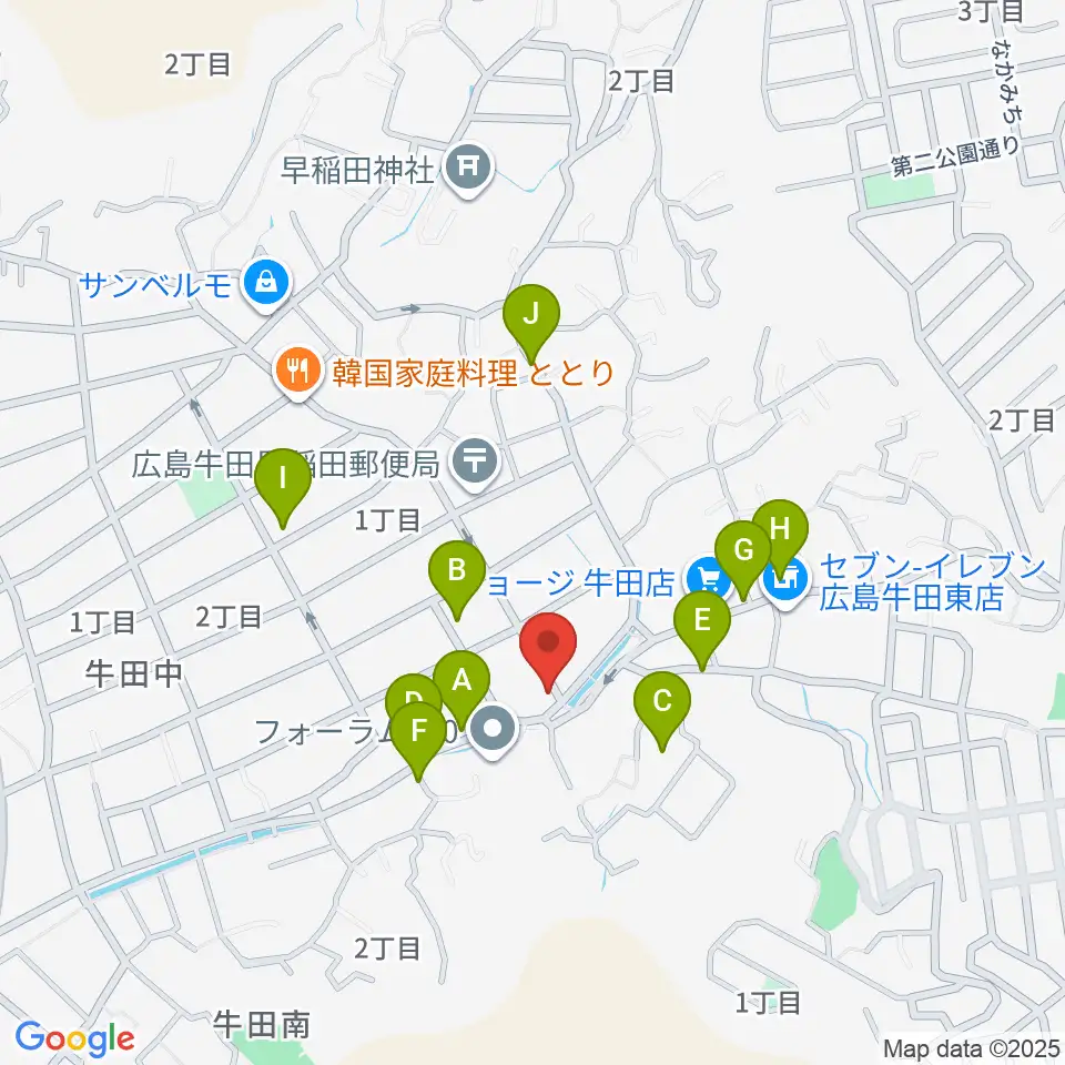 Miu音楽アカデミー周辺の駐車場・コインパーキング一覧地図