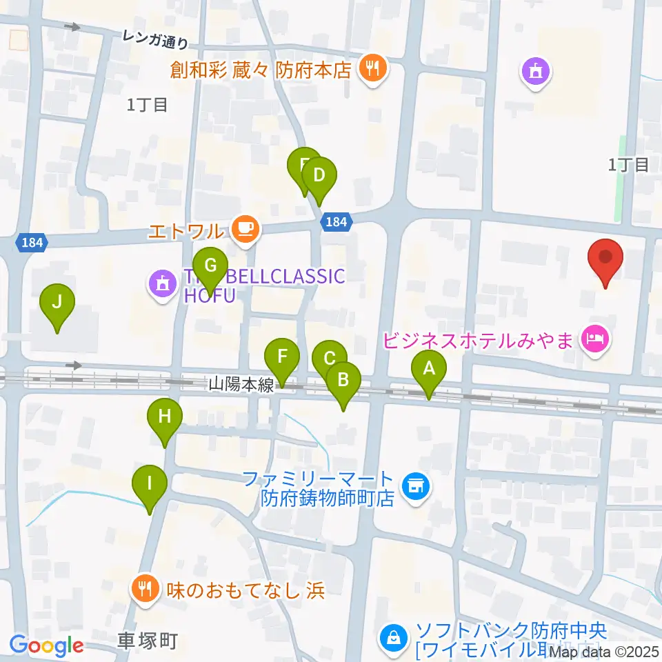 グランドミック タマシゲ楽器 緑町センター周辺の駐車場・コインパーキング一覧地図