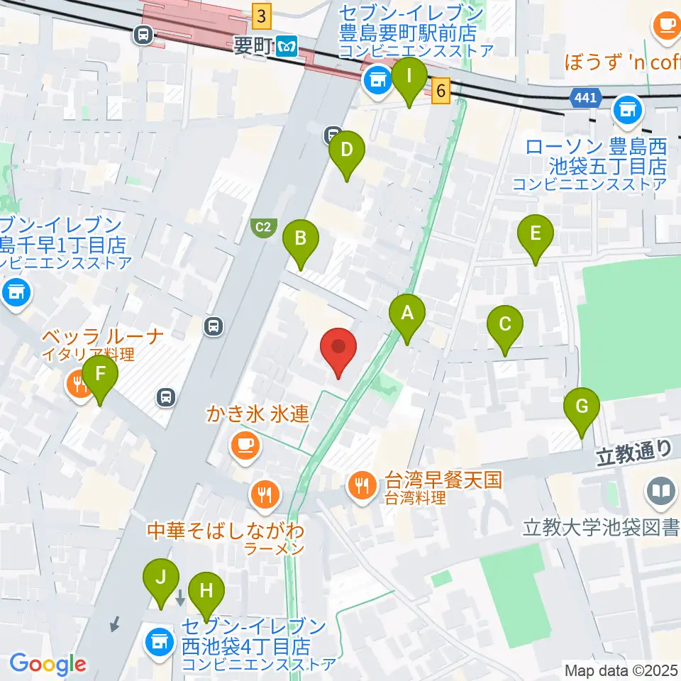 河野ギター製作所周辺の駐車場・コインパーキング一覧地図