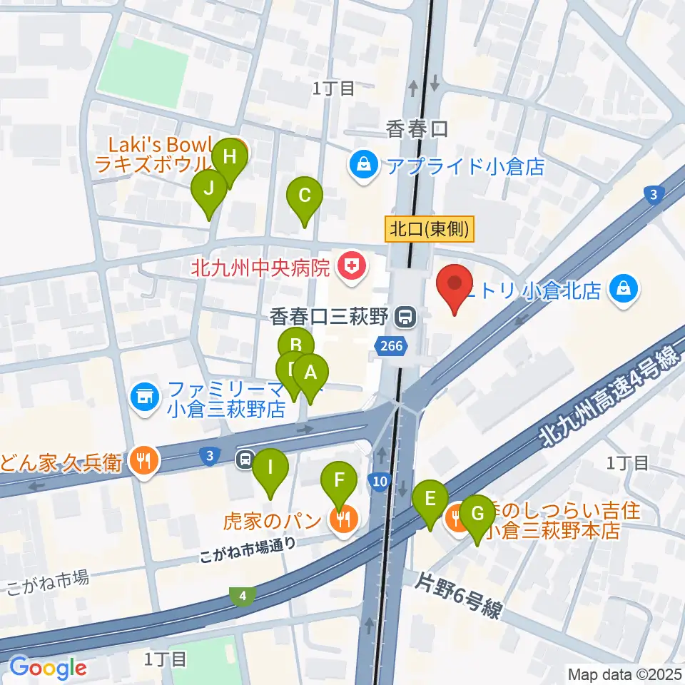 篠崎ミュージックアカデミー北九州校周辺の駐車場・コインパーキング一覧地図