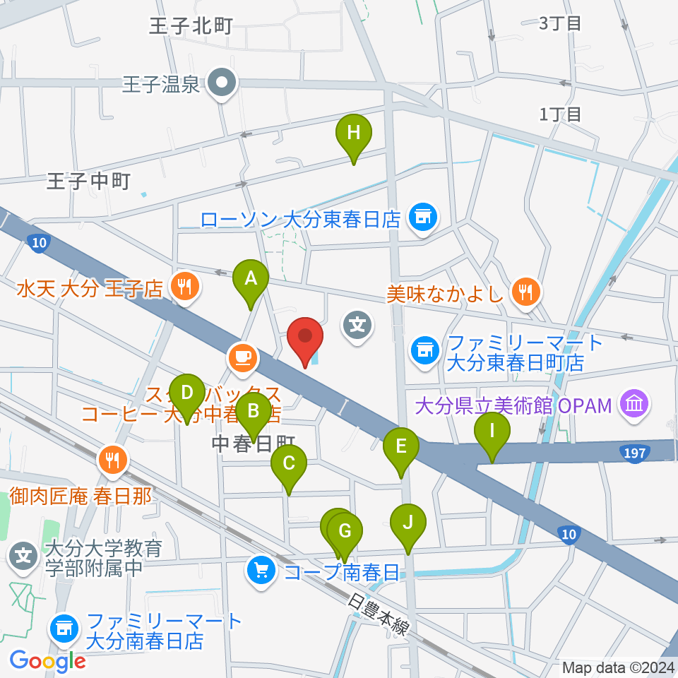 平和楽器周辺の駐車場・コインパーキング一覧地図