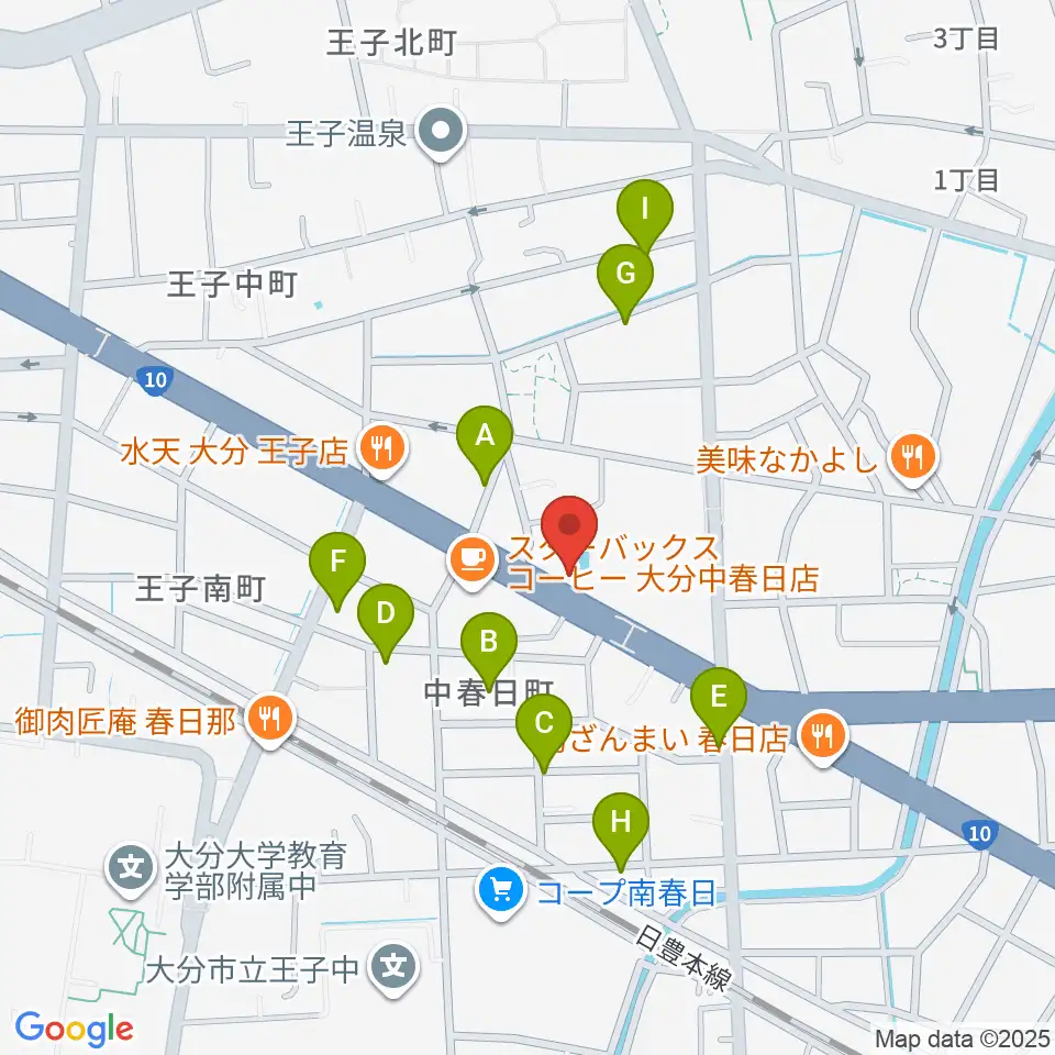 平和楽器周辺の駐車場・コインパーキング一覧地図