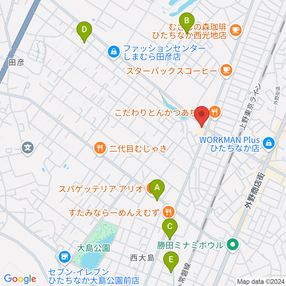 スタジオ音楽工房周辺の駐車場・コインパーキング一覧地図