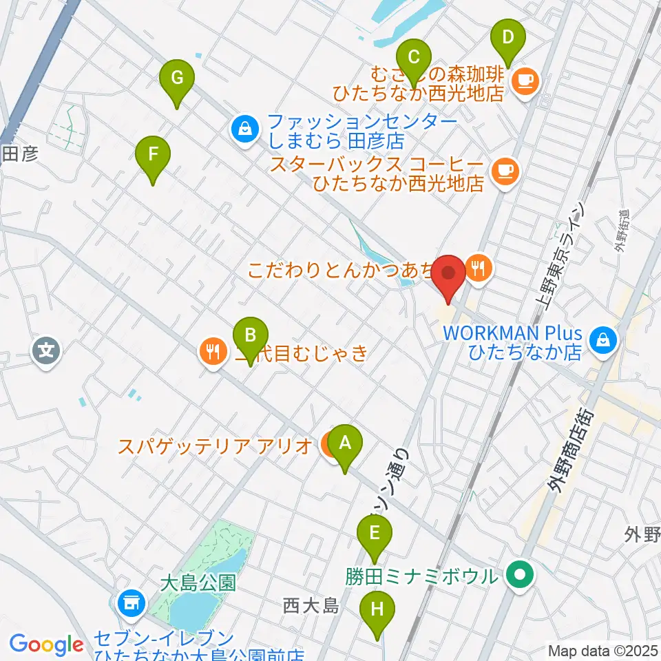 スタジオ音楽工房周辺の駐車場・コインパーキング一覧地図