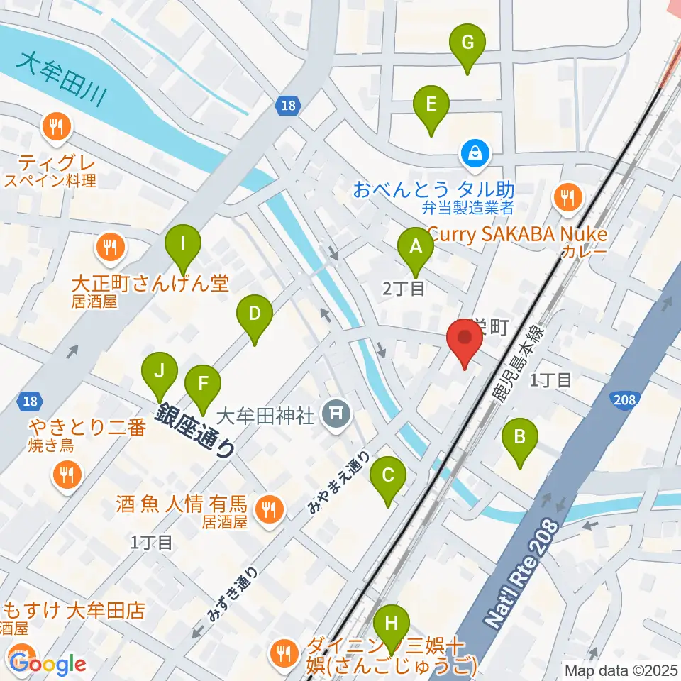 アイ＆カルチャ大牟田周辺の駐車場・コインパーキング一覧地図