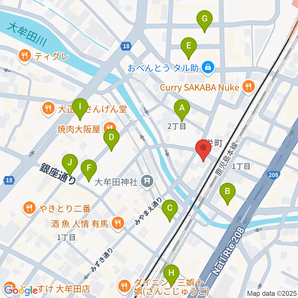アイ＆カルチャ大牟田周辺の駐車場・コインパーキング一覧地図