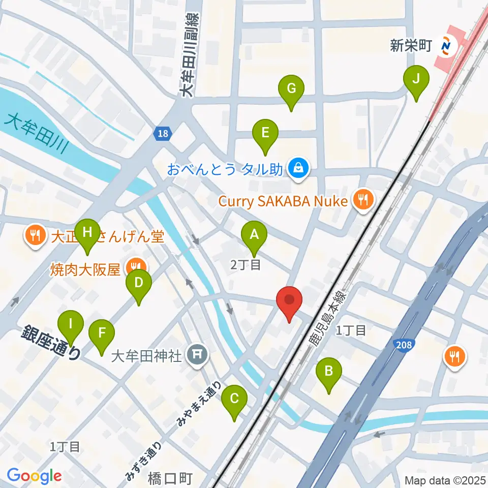 アイ&カルチャ大牟田周辺の駐車場・コインパーキング一覧地図