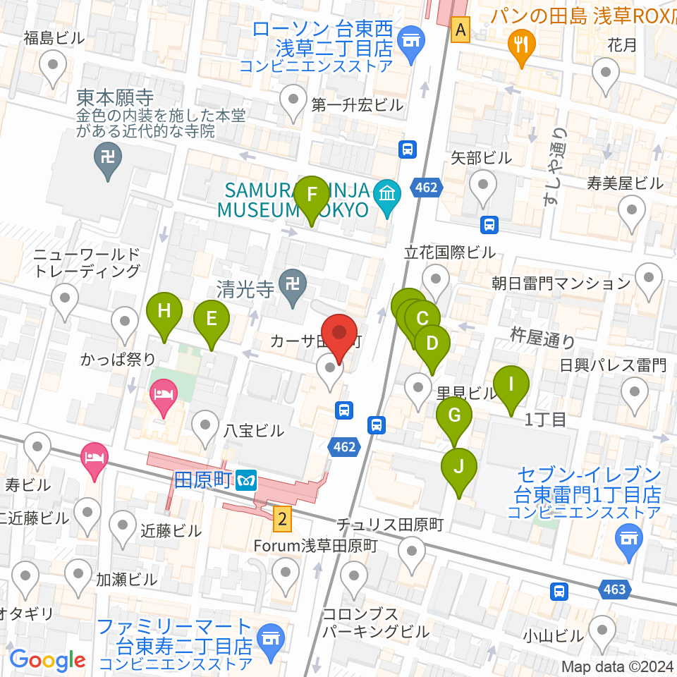 コマキ楽器 ジャパンパーカッションセンター周辺の駐車場・コインパーキング一覧地図