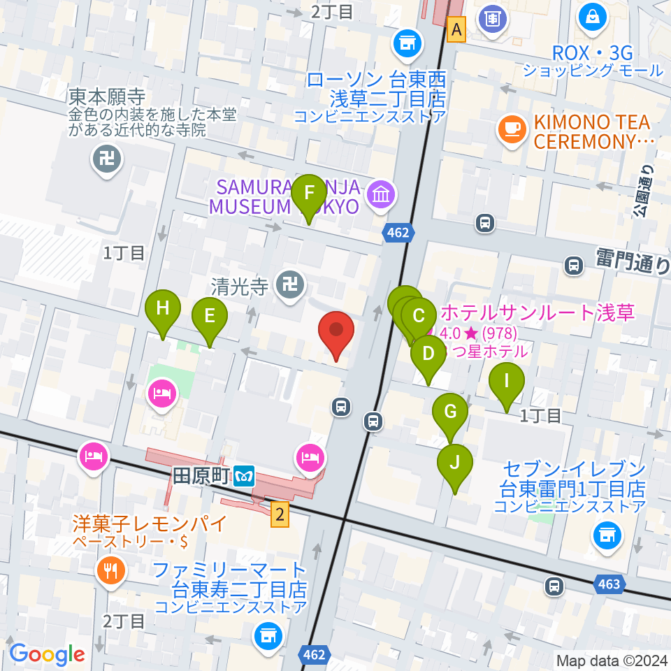 コマキ楽器 ジャパンパーカッションセンター周辺の駐車場・コインパーキング一覧地図