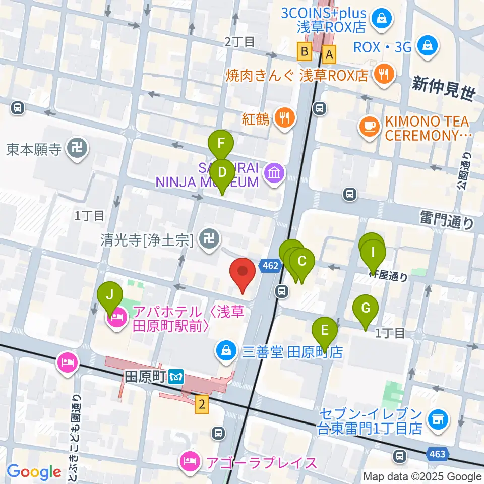 コマキ楽器 ジャパンパーカッションセンター周辺の駐車場・コインパーキング一覧地図