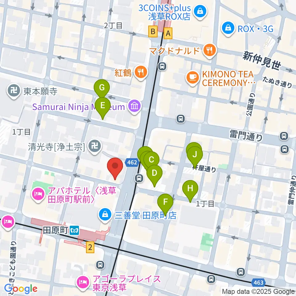 コマキ楽器 ジャパンパーカッションセンター周辺の駐車場・コインパーキング一覧地図