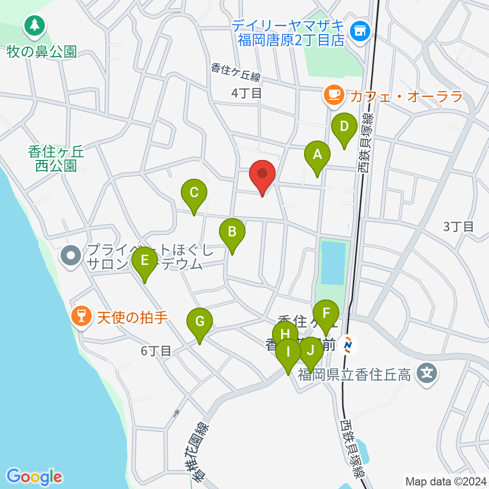 香住ケ丘ミュージック・スクール周辺の駐車場・コインパーキング一覧地図