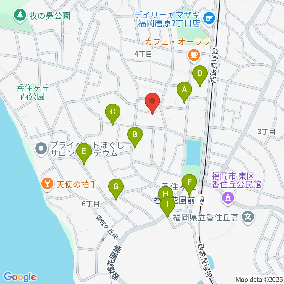 香住ケ丘ミュージック・スクール周辺の駐車場・コインパーキング一覧地図