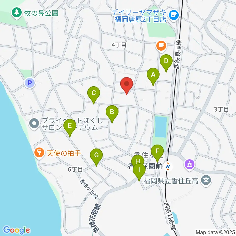 香住ケ丘ミュージック・スクール周辺の駐車場・コインパーキング一覧地図