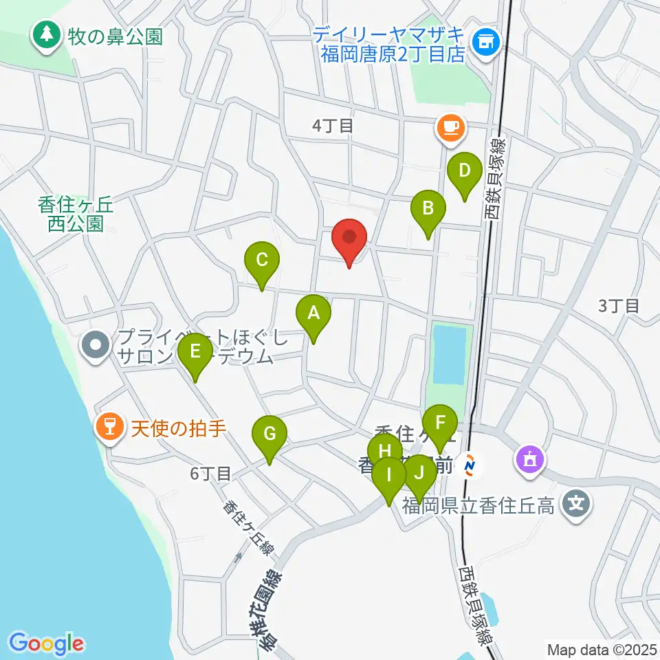 香住ケ丘ミュージック・スクール周辺の駐車場・コインパーキング一覧地図